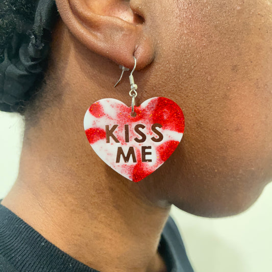 Kiss Me Dangle Earrings