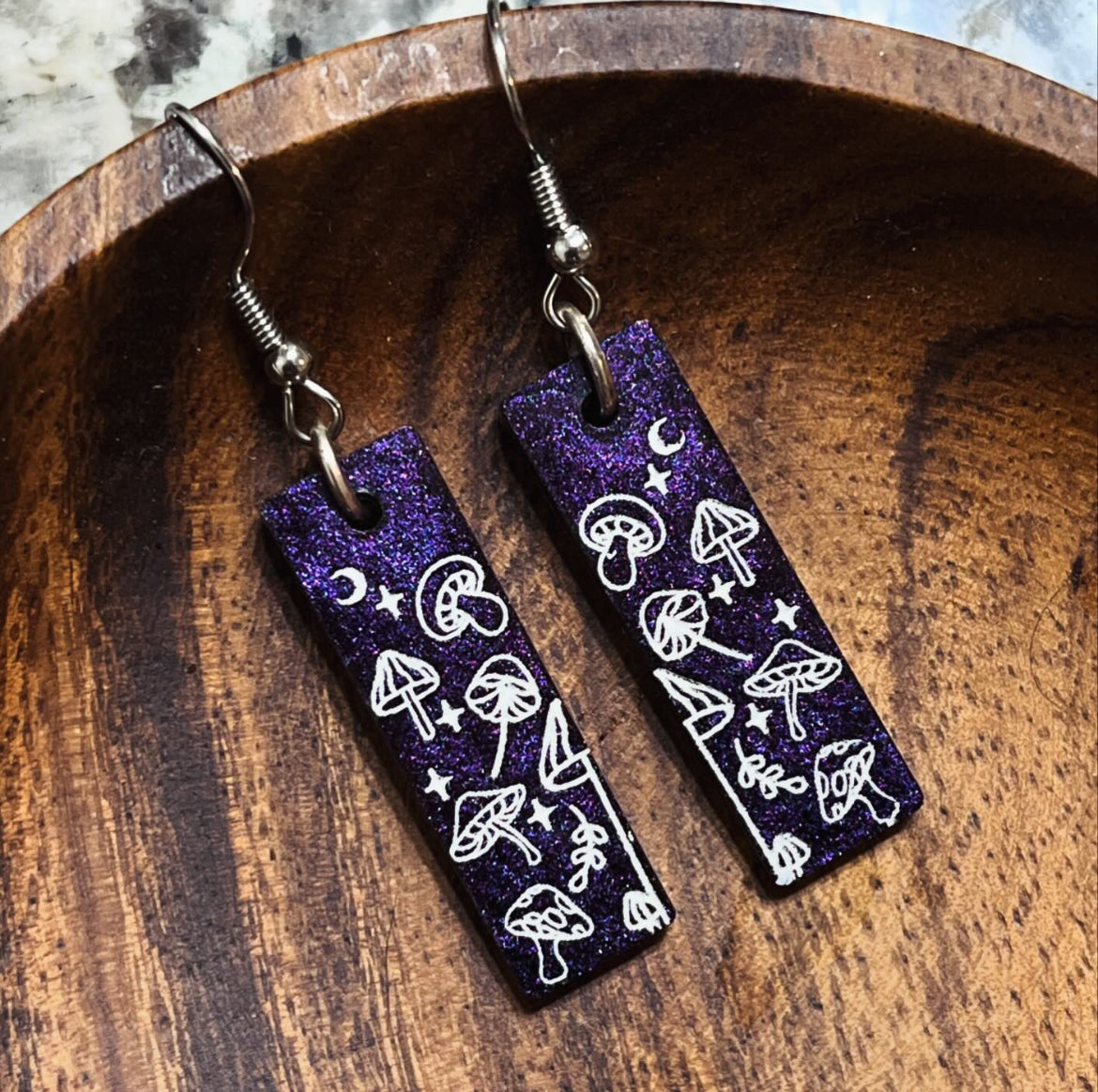 Midnight Mushroom Delight Earrings