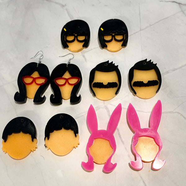 Tine Belcher Bobs Burgers Dangly Earrings 