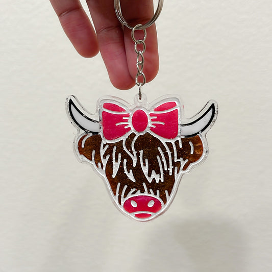 Highland Cow Keychain