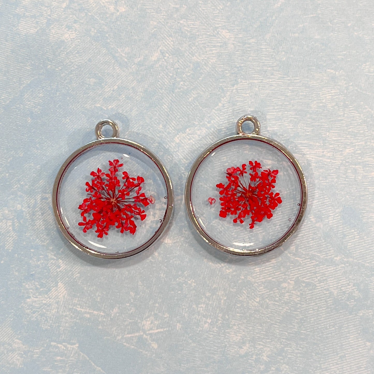 Red Queen Anne’s Lace Earrings